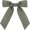 Checked Taffeta Ribbon - Cream/Hunter (3/8") view 3