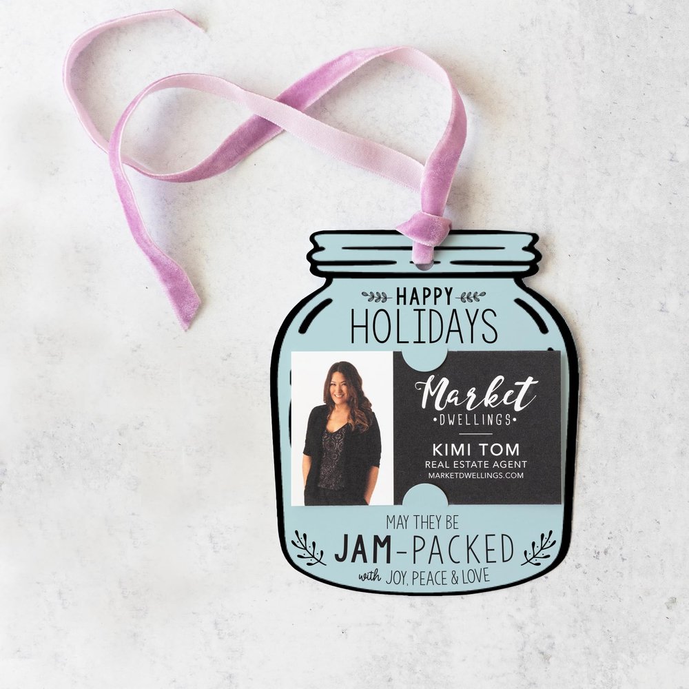 "Happy Holidays" Jam or Jelly Pop By Gift Tag | 1-GT003