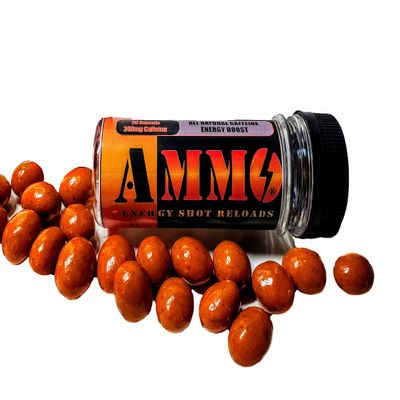 AMMO Natural Energy Pumpkin Spice Chocolate Coffee Rounds Caffeinated Shot Reloads Chocolate Coffee Beans USA 80count