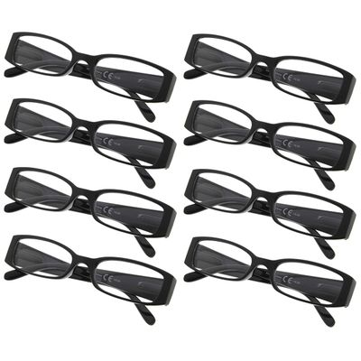 Gr8Sight 8-Pack Ladies Reading Glasses Includes Sunshine Readers for Women