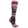 10-14mmHG Compression Socks Nursing is a Work of Heart (Pink & Black) XL Size view 1