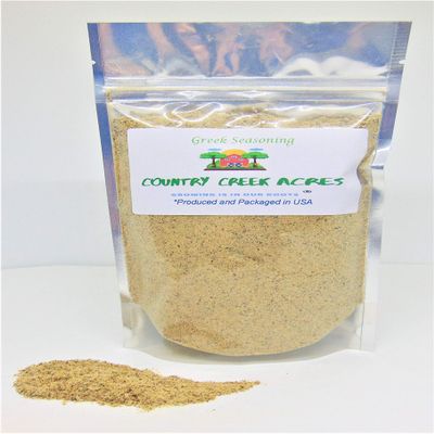 12 oz Greek Seasoning- Aromatic and Savory in Taste with Warm, Earthy, Minty, Slightly peppery and Sweet Undertones. - Country Creek LLC