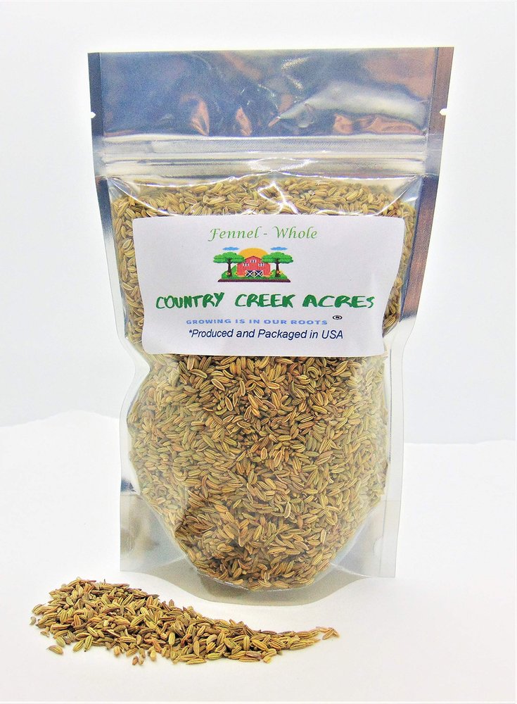 16 oz Whole Fennel for Seasoning- A sweet, licorice-like flavored herb that can lend an earthy, sweet taste to dishes- Country Creek LLC