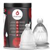 Bfree Menstrual Cup 2-Pack - Reusable Period Cup Leak-Free Eco-Friendly Tampon/Pad Alternative Feminine Hygiene Product for Teens, Women - Includes Size 1 + Size 2 Cups view 1