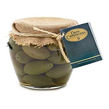 Cerignola Green Olives Jar, Orto Conserviera, Italy, 10.5 Oz