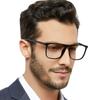 MARE AZZURO Oversized Blue Light Blocking Reading Glasses Men Computer Reader 0 1.0 1.25 1.5 1.75 2.0 2.25 2.5 2.75 3.0 3.5 4.0 5.0 6.0 (Black, 125)