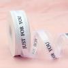 1 Inch White Chiffon Valentines Ribbon, Just for You Ribbon for Gift Wrapping, Holiday Party, Wedding Decorations, 22 Yards Gift Ribbon for Balloons, Sewing, and Floral DIY Decor view 2