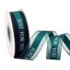 1 Inch Green Chiffon Valentines Ribbon, Just for You Ribbon for Gift Wrapping, Holiday Party, Wedding Decorations, 22 Yards Gift Ribbon for Balloons, Sewing, and Floral DIY Decor view 1