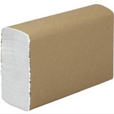 01840 White Economy Folded Towel - 250 Count, Pack 16