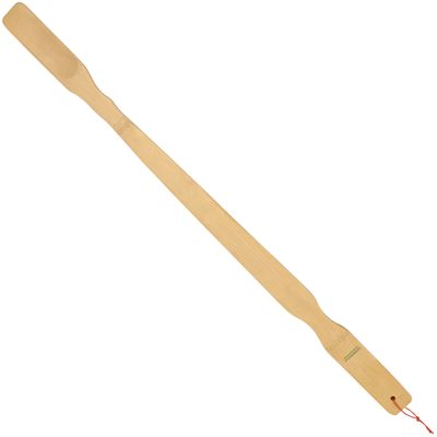 BambooMN 25 Inch Bamboo Wooden Shoe Horn Long Handle for Seniors, Men, Women, 2 Units