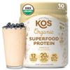KOS Plant Based Protein Powder, Vanilla USDA Organic - Low Carb Pea Protein Blend, Vegan Superfood Rich in Vitamins & Minerals - Keto, Soy, Dairy Free - Meal Replacement for Women & Men - 10 Servings view 1