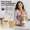 KOS Plant Based Protein Powder, Vanilla USDA Organic - Low Carb Pea Protein Blend, Vegan Superfood Rich in Vitamins & Minerals - Keto, Soy, Dairy Free - Meal Replacement for Women & Men - 10 Servings view 2