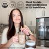 KOS Vegan Protein Powder, Chocolate USDA Organic - Low Carb Pea Protein Blend, Plant Based Superfood with Vitamins & Minerals - Keto, Soy, Gluten Free - Meal Replacement for Women & Men - 10 Servings view 2