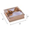 Hammont Clear Window Gift Boxes (3 Pack) Multipurpose Bakery Boxes with Ribbon | Treat Boxes Perfect for Party Favors, Cookies and Cupcakes (Gold, 6 x 6 x 2) view 2