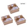 Hammont Clear Window Gift Boxes (3 Pack) Multipurpose Bakery Boxes with Ribbon | Treat Boxes Perfect for Party Favors, Cookies and Cupcakes (Gold, 6 x 6 x 2) view 3