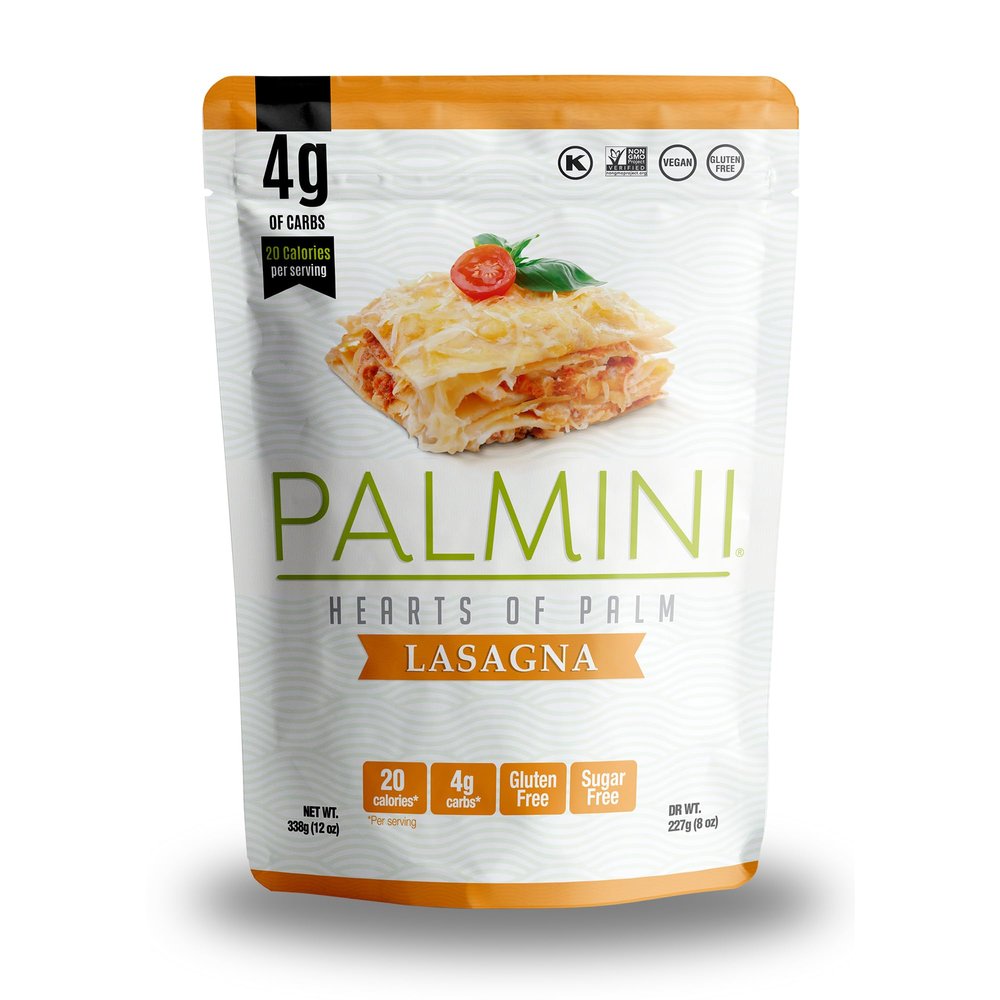 Palmini Lasagna Noodles | Low-Carb Pasta, Low-Calorie Hearts of Palm Pasta | Keto Pasta, Gluten Free, Vegan, Non-GMO, Plant Based Pasta, Healthy Noodles | Seen on Shark Tank |(12 Ounce - Pack of 1)