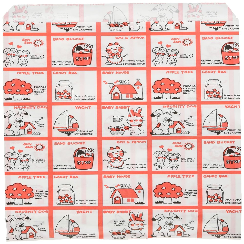 Shimojima R-70 Stop Pail #6527313 Heiko Pattern Small Bags, 200 Sheets