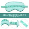 4 Pcs Silk Eye Mask for Sleeping Soft Satin Sleep Mask with Ear Plugs with Adjustable Strap Sleep Shading for Women Men Travel Nap Relaxation(Light Colors) view 3