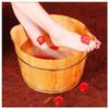 MTFZD Solid Wood Foot Bath Bubble Foot Barrel Pedicure Basin Foot Washing Barrel Thicken Foot Spa Wooden Tub Household Relaxing Massage Bucket Middle-Aged and Elderly (Size : 31x36x19cm) view 3