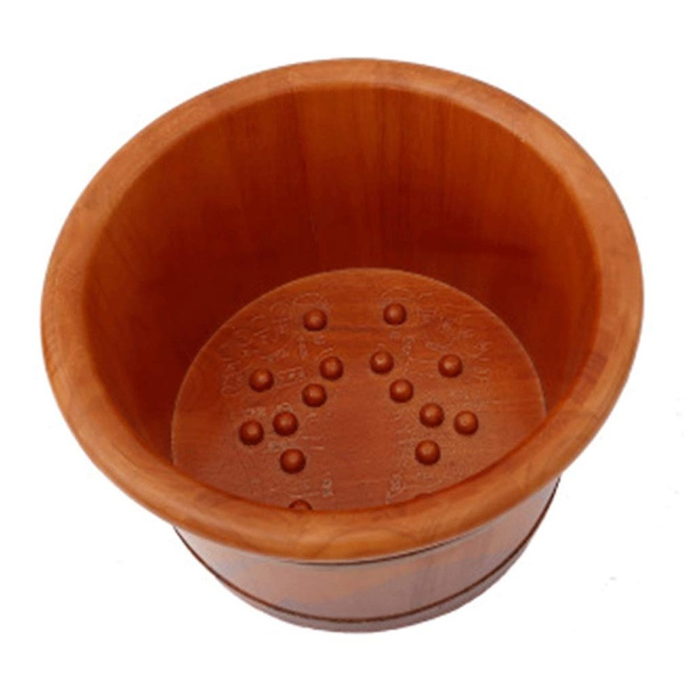 MTFZD Oak Foot Washing Barrel Home Relaxing Foot Bath Tub Foot Spa Massage Bucket Thicken Pedicure Bowl Wash Basin Middle-Aged and Elderly Health Care Gift