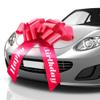 Zoe Deco - Happy Birthday Car Bow - Red, 30 Inch - Giant Car Bow Pre-Printed w/Happy Birthday - Large Gift Wrapping for Huge Present view 1