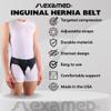 FlexaMed Right Side Inguinal Hernia Groin Belt with Compression Pad Black (M 32-36) view 3