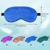 4 Pieces Kids Eye Mask for Sleeping Silk Sleep Mask Smooth Soft Eye Mask Eye Cover with Adjustable Strap Blindfold for Blocking Out Lights Travel Relax (Dark Green, Royal Blue, Purple, Coffee) view 2
