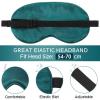 4 Pieces Kids Eye Mask for Sleeping Silk Sleep Mask Smooth Soft Eye Mask Eye Cover with Adjustable Strap Blindfold for Blocking Out Lights Travel Relax (Dark Green, Royal Blue, Purple, Coffee) view 3