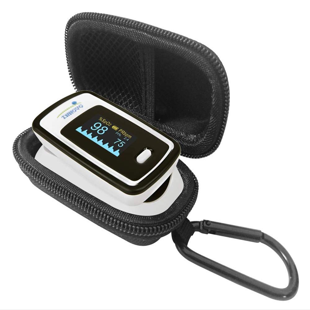 DailyU Travel Case for Innovo Deluxe iP900AP Fingertip Pulse Oximeter (CASE ONLY) Black