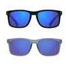 proSPORT Blue Mirror Sunglasses, Outdoor Sport Eyewear, Black and Grey Horn Rim Frame Golf Driving Shades Anti-Glare Dark Tint, Unisex view 1