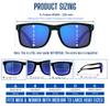 proSPORT Blue Mirror Sunglasses, Outdoor Sport Eyewear, Black and Grey Horn Rim Frame Golf Driving Shades Anti-Glare Dark Tint, Unisex view 4