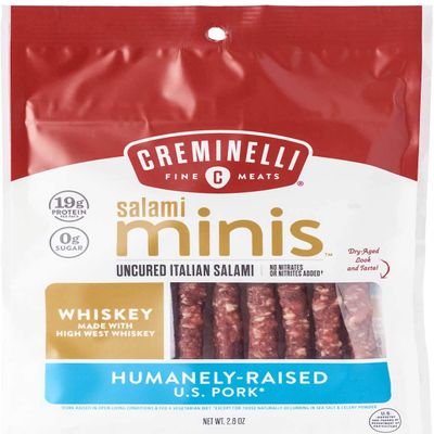 Creminelli Fine Meats Salami Minis High West Whiskey Uncured Italian Salami, 2.6 Ounce -- 12 per case.