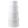 Briful Round Gift Boxes with Lids Set of 4 White Gift Box Assorted Sizes Nesting Gift Boxes for Presents Birthday Bridesmaid Wedding Valentines Christmas Party Favor Boxes view 1