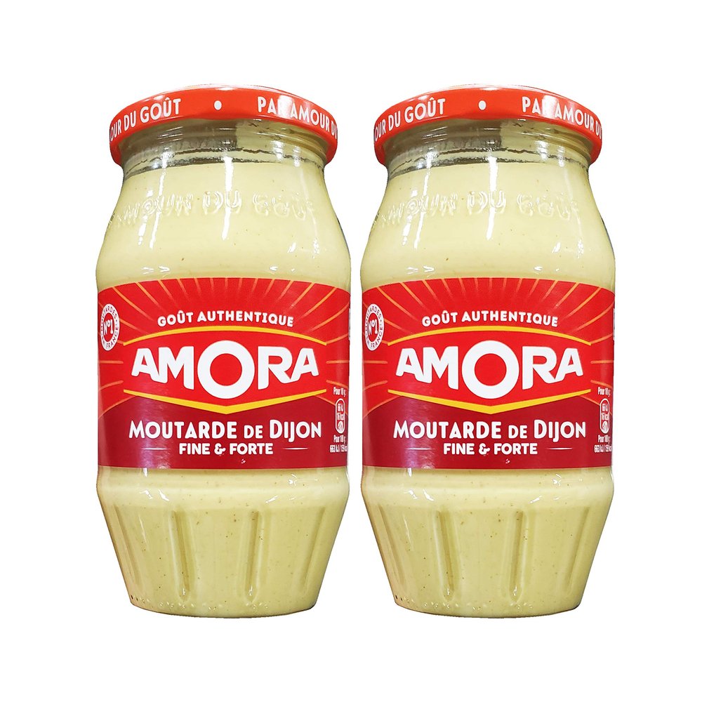Amora French Moutarde de Dijon - Dijon Mustard (2 Pack, Total of 31oz)