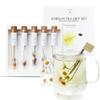 KKOKDAM Tea Gift Set - Siberian Chrysanthemum Blooming Stick Flowers - Fancy Korean Gifts For Tea Lovers - 5 Premium Flower Sticks view 1