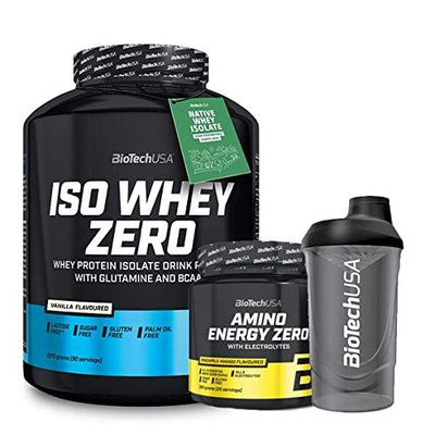 Biotech Usa Iso Whey 2 kg Chocolate + Amino Energy Zero + Whisk