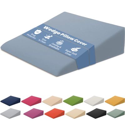 Xtreme Comforts Wedge Pillow Cover - Allergy-Friendly & Easy to Clean Cover - Fits Our (27" x 25" x 7") Wedge Pillow Cerulean