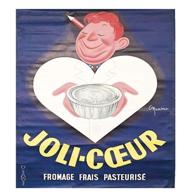 Reproduction Poster Cheese Heart Design 50 x 70 cm Luxury Paper 300 g