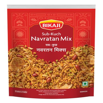 Bikaji Sub Kuch Navratan Mixture | 400g Pack | Farsan | Chivda | Authentic Indian Namkeen | Made in Bikaner | Traditional recipe | Mix of Namkeen, Peanuts & Potato Sticks | Best Indian Tea Snack