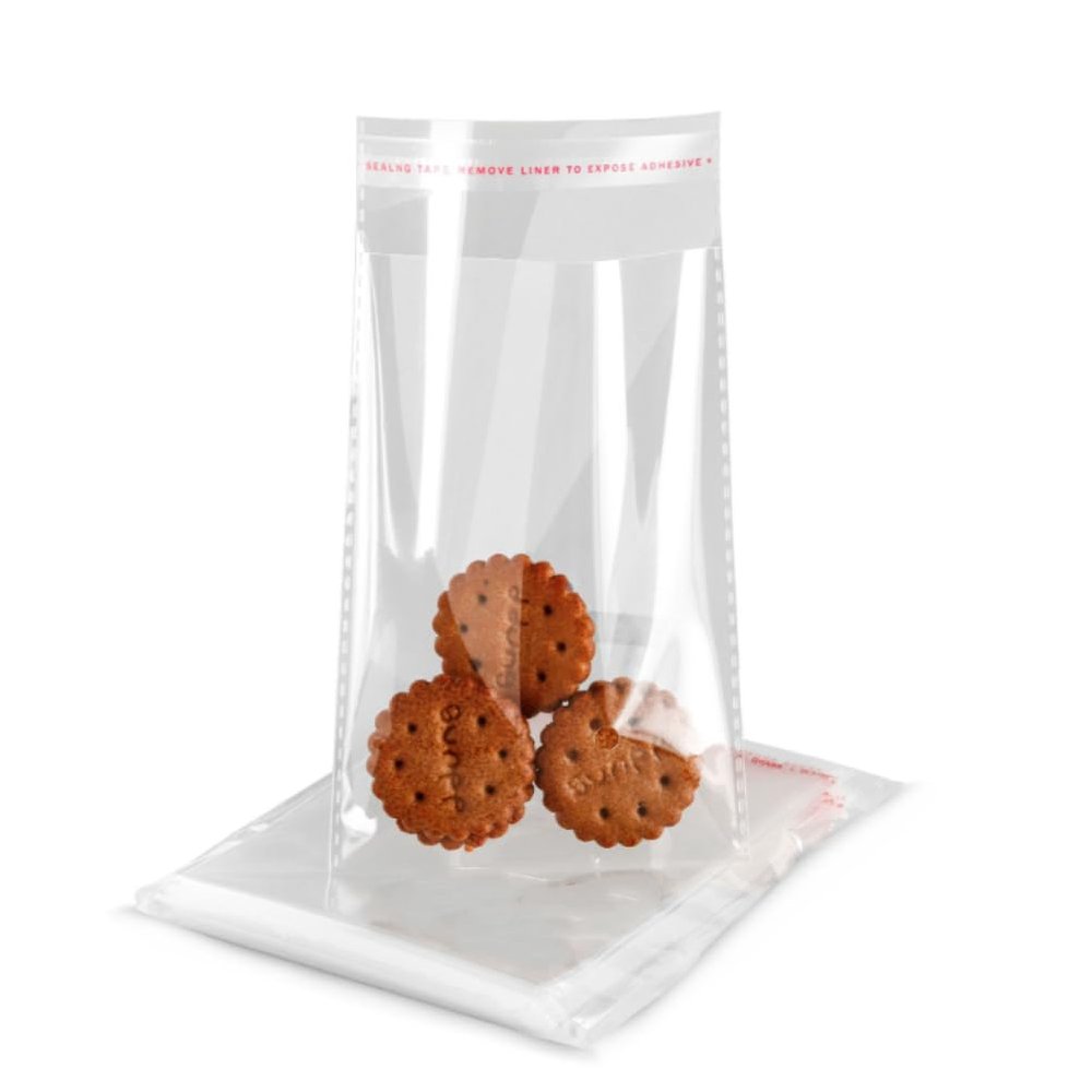 200ct Clear Plastic Bags Clear Resealable Cellophane Bag 3.5"x5"-1.4 mils Thick Self Sealing OPP Cello Cookie Bags for Bakery Cookies Candle, Jewelry, Soap, Prints, Photos, Cards, Decorative Wrappers