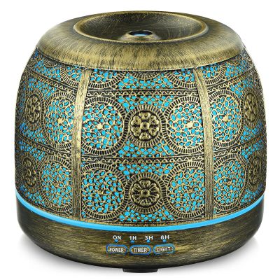 ARVIDSSON Essential Oil Diffuser, 500ml Aromatherapy Diffuser for Home, Ultrasonic Diffusers for Essential Oils, Metal Oil Diffuser with Mist Timer and Color Mood Light, Gift for Women and Men