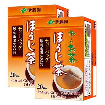 Oi Ocha Roasted Green Tea 1.4oz 20Bags x 2pcs Japanese Roasted Green Tea Tea Bag Ninjapo