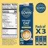 SOWN Organic Oat Creamer Sweet & Creamy - Barista Oat Milk Non Dairy Coffee Creamer - Plant Based, Dairy-Free, Vegan, Gluten-Free, Non-GMO, Shelf Stable - 32oz (Pack of 3) view 2