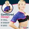 Magic Gel Ice Pack | Reusable, Flexible & Long Lasting for Rotator Cuff Injuries, Bursitis and Swelling | Hot or Cold Therapy Compression Wrap for Left or Right Shoulder view 4