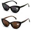 2 Pairs BIFOCAL Women Cateye Black Tortoise Reading Sunglasses - Outdoor Cat Eye Readers (1 Black 1 Tortoise, 1.75) view 1