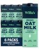 Willa's Organic Oat Milk - Unsweetened Original Oatmilk, Non-GMO, Shelf Stable, Low Sugar, Non-Dairy Vegan Milk, Made from Whole Oats, No Oil, No Gums, 32oz, Pack of 6 view 1