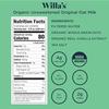 Willa's Organic Oat Milk - Unsweetened Original Oatmilk, Non-GMO, Shelf Stable, Low Sugar, Non-Dairy Vegan Milk, Made from Whole Oats, No Oil, No Gums, 32oz, Pack of 6 view 2