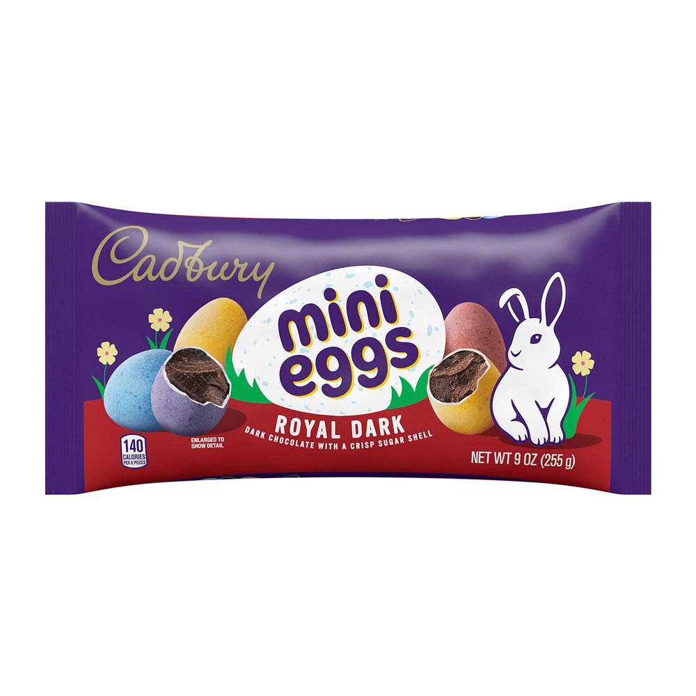 CADBURY MINI EGGS Dark Chocolate, Easter Candy Bag, 9 oz