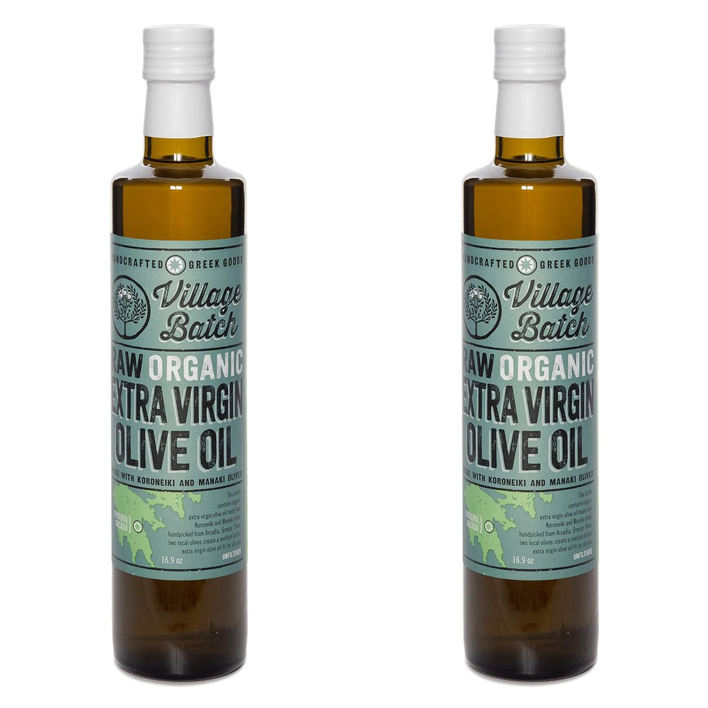 VILLAGE BATCH - AWARD WINNERS - KORONEIKI OLIVE OIL Greek Olive Oil ORGANIC COLD PRESSED OLIVE OIL Extra Virgin Olive Oil High In Polyphenols - Aceite De Oliva Extra Virgen - Olive Oil for Cooking Oil