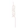 Reusable Drinking Straw, BPA Free Plastic Shaped Word Party Supplies Drink Celebration Decoration, 11 Inches (XOXO) view 1